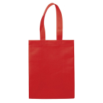 Kleine matte gelamineerde non-woven tas met handvatten 105 g/m2 kleur rood tweede weergave