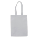 Kleine matte gelamineerde non-woven tas met handvatten 105 g/m2 kleur wit tweede weergave