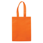 Kleine matte gelamineerde non-woven tas met handvatten 105 g/m2 kleur oranje tweede weergave