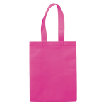 Kleine matte gelamineerde non-woven tas met handvatten 105 g/m2 kleur roze tweede weergave