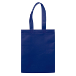 Kleine matte gelamineerde non-woven tas met handvatten 105 g/m2 kleur donkerblauw tweede weergave