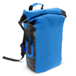 Waterdichte roll-top rugzak met gewatteerde schouderbanden 25L kleur blauw