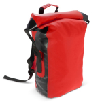 Waterdichte roll-top rugzak met gewatteerde schouderbanden 25L kleur rood