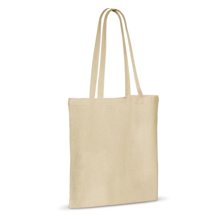 Katoenen tas met OEKO-TEX certificering 140 g/m2 kleur beige