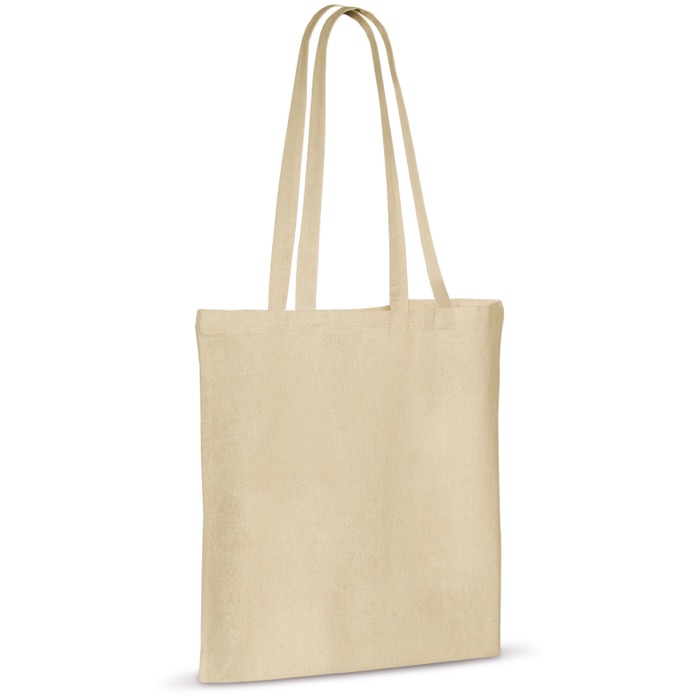 Katoenen tas met OEKO-TEX certificering 140 g/m2 kleur beige derde weergave