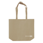 Eco tas van RPET met extra zijvouw en bijpassende handvatten 100 g/m2 kleur beige tweede weergave