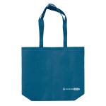 Eco tas van RPET met extra zijvouw en bijpassende handvatten 100 g/m2 kleur donkerblauw tweede weergave