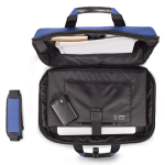 RPET laptoptas met schouderriem 15.6'' kleur blauw vierde weergave