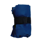 Opvouwbare boodschappentas van polyester met zwarte handvatten kleur blauw tweede weergave