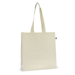 Fairtrade katoenen tas met een capaciteit van 10kg en 140 g/m2 kleur beige