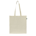 Fairtrade katoenen tas met een capaciteit van 10kg en 140 g/m2 kleur beige tweede weergave