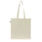 Fairtrade katoenen tas met een capaciteit van 10kg en 140 g/m2 kleur beige derde weergave