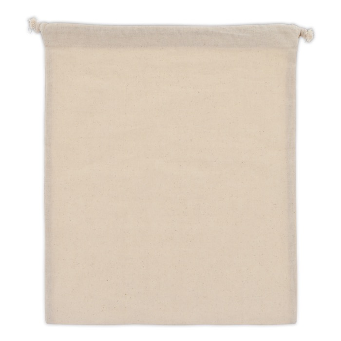 Cadeautas van katoen met OEKO-TEX certificering 25x30 cm kleur beige