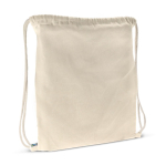 Tas met rugzakfunctie van FairTrade katoen 140 g/m2 kleur beige