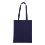 Kleurrijke canvas tas met OEKO-TEX certificering 280 g/m2 kleur donkerblauw tweede weergave