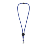 Lanyard in kleuren met metalen karabijnhaak bedrukken kleur blauw