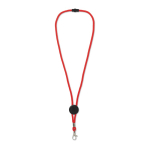 Lanyard in kleuren met metalen karabijnhaak bedrukken kleur rood