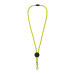 Lanyard in kleuren met metalen karabijnhaak bedrukken kleur neon geel