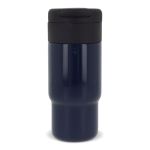 RVS fles met dop die als beker fungeert 300ml kleur donkerblauw tweede weergave