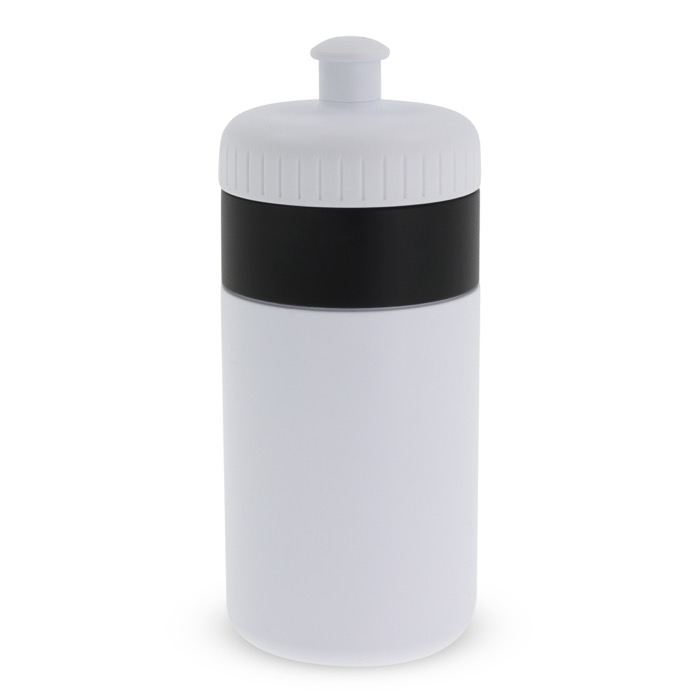 BPA-vrije sportfles met kleuraccent 500ml kleur wit/zwart tweede weergave