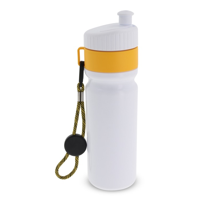 BPA-vrije sportfles met kleuraccent en riem 500ml kleur geel tweede weergave