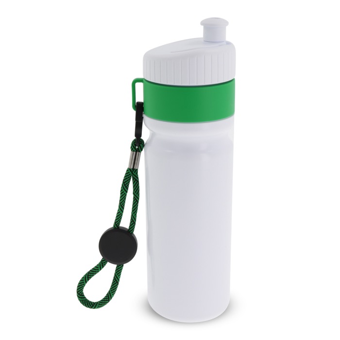 BPA-vrije sportfles met kleuraccent en riem 500ml kleur groen tweede weergave