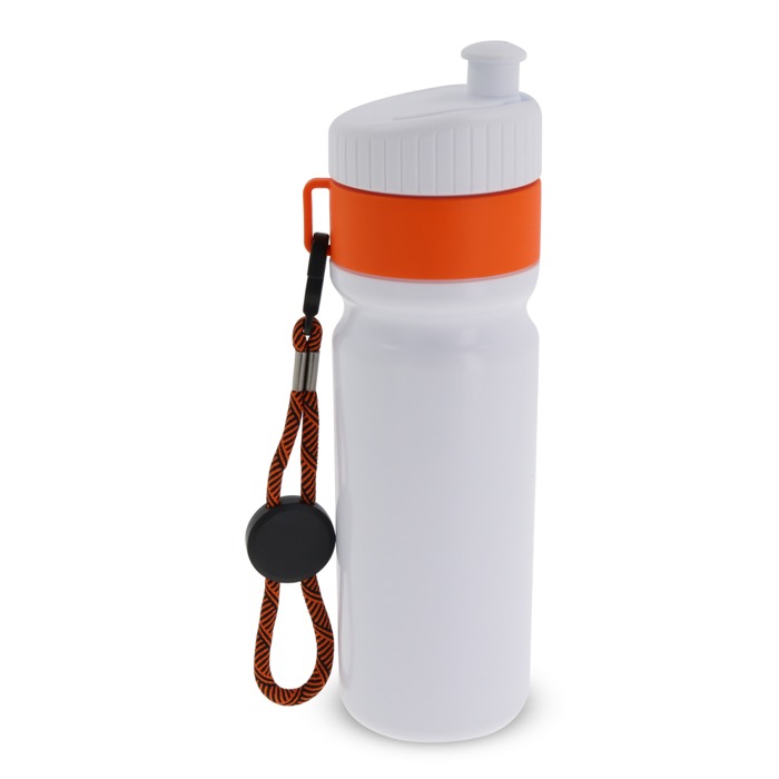 BPA-vrije sportfles met kleuraccent en riem 500ml kleur oranje tweede weergave