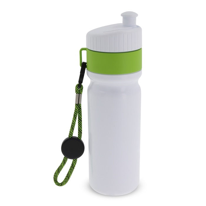 BPA-vrije sportfles met kleuraccent en riem 500ml kleur lichtgroen tweede weergave