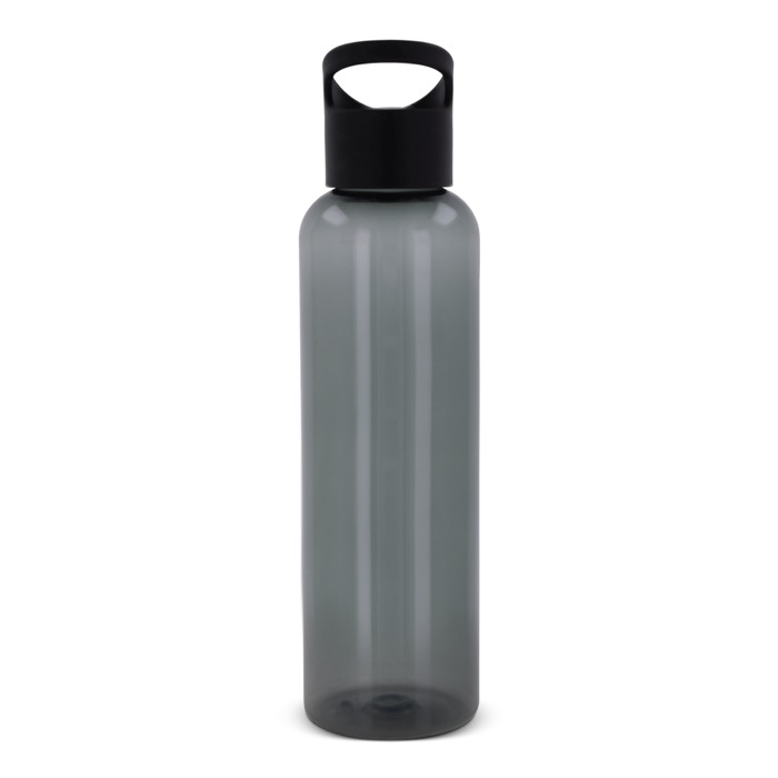 RPET fles in transparante kleuren met geometrisch handvat 600ml kleur zwart tweede weergave