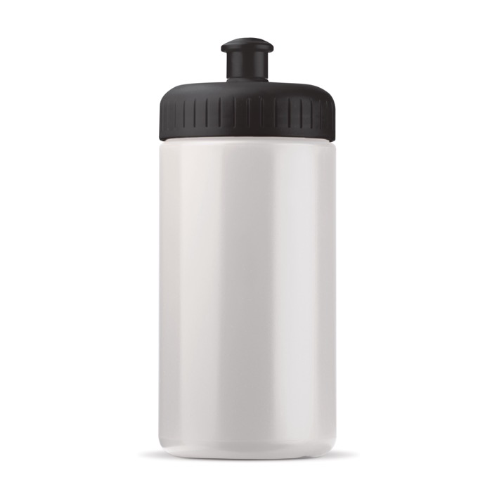 BPA-vrije 100% lekvrije plastic bidon 500ml kleur wit/zwart