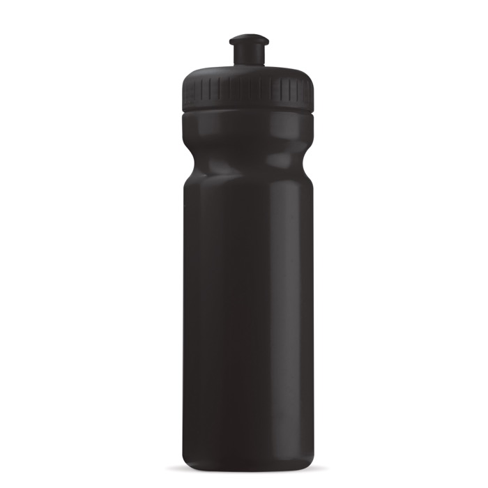 BPA-vrije 100% lekvrije sportbidon van plastic 750ml kleur zwart