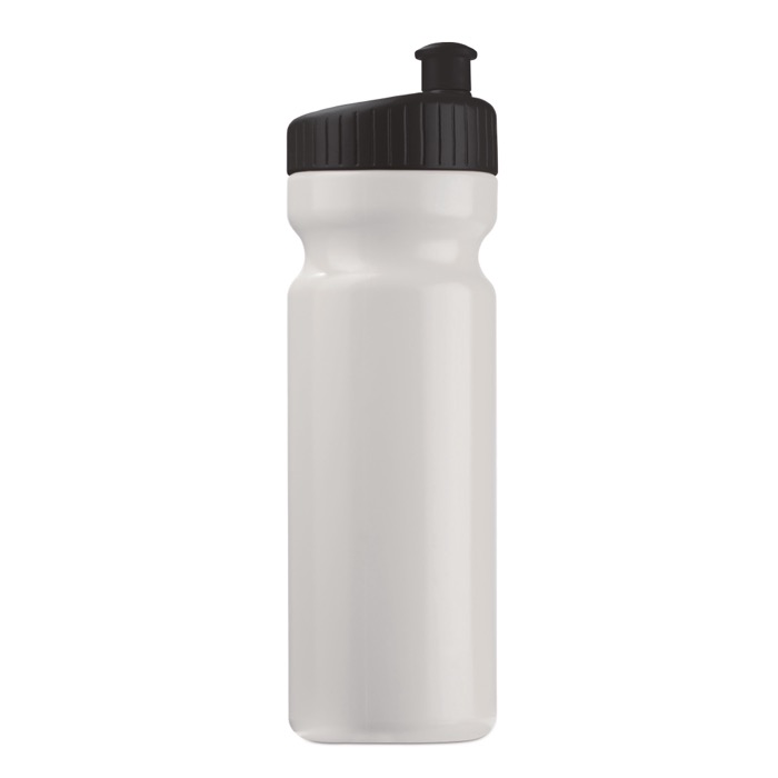 BPA-vrije 100% lekvrije plastic bidon 750ml kleur wit/zwart