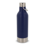 Lekvrije RVS fles met draaggreep 400ml kleur donkerblauw