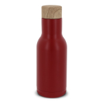 Dubbelwandige RVS fles met theezeef 340ml kleur bordeaux