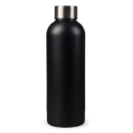 Dubbelwandige RVS fles met matte afwerking 500ml kleur zwart