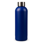 Dubbelwandige RVS fles met matte afwerking 500ml kleur donkerblauw