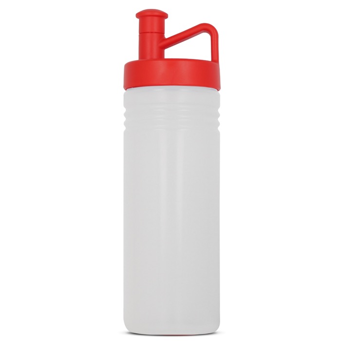 TopActive sportbidon met ergonomische dop 500ml kleur doorzichtig rood