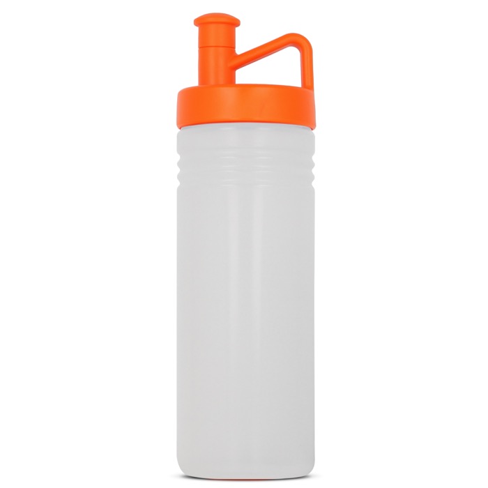 TopActive sportbidon met ergonomische dop 500ml kleur doorzichtig oranje