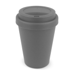 Felle kleuren herbruikbare plastic takeaway beker 250ml kleur grijs