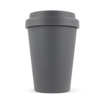 Felle kleuren herbruikbare plastic takeaway beker 250ml kleur grijs tweede weergave