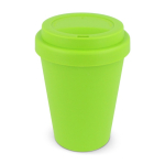 Felle kleuren herbruikbare plastic takeaway beker 250ml kleur limoen groen