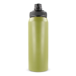 RVS fles met comfortabele draaggreep 800ml kleur olijfgroen tweede weergave