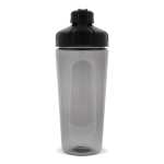 Plastic shaker voor de sportschool met elegante zwarte dop 900ml kleur zwart vierde weergave