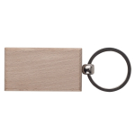 Rechthoekige houten sleutelhanger om te personaliseren 9x3cm kleur hout tweede weergave