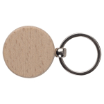 Ronde houten sleutelhanger om te personaliseren Ø40mm kleur hout tweede weergave