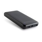 Powerbank van gerecycled ABS met meerdere poorten, 10.000 mAh kleur zwart