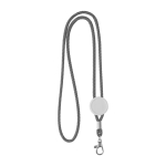 Moderne buisvormige polyester lanyard met karabijnhaak, 3 cm kleur zwart