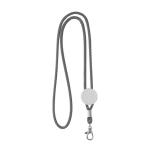 Moderne buisvormige polyester lanyard met karabijnhaak, 3 cm kleur zwart