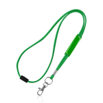 Buisvormige lanyard met karabijnhaak en veiligheidssluiting kleur groen