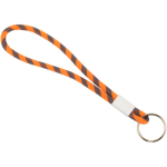 Lange sleutelhanger van terlenka met verstelbare metalen ring kleur neon oranje